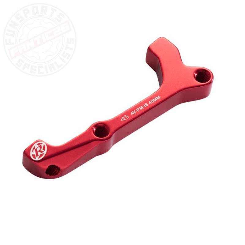 Reverse Bremsscheiben Adapter IS-PM HR Ø180mm / VR Ø200mm Rot