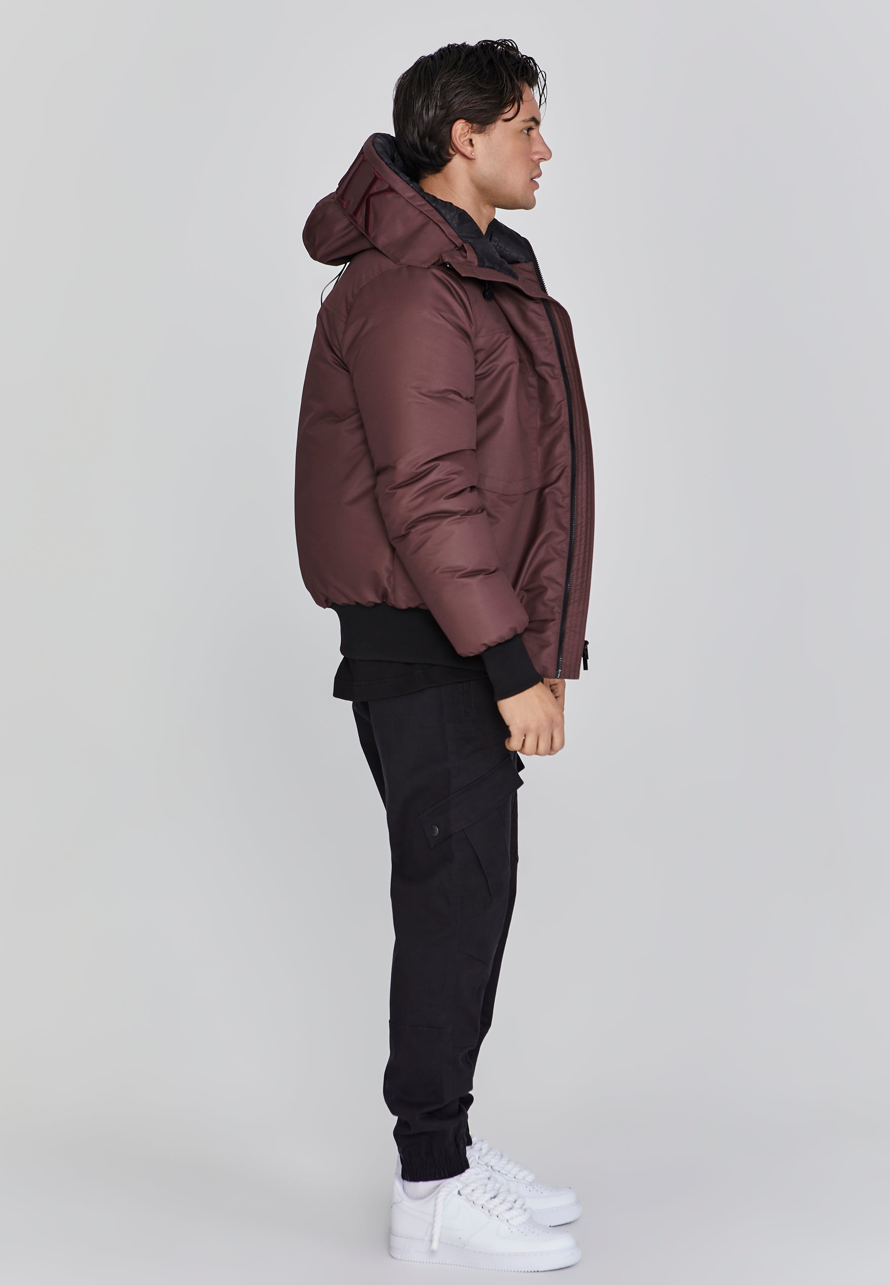 SikSilk Herren braune Bomberjacke XS