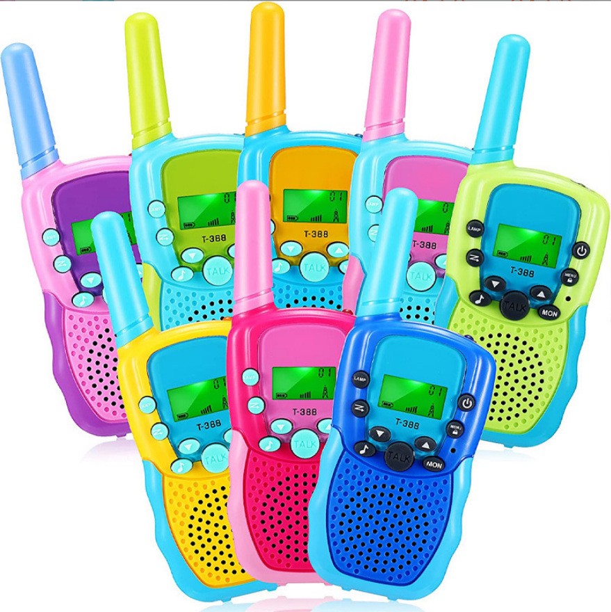 T388 Children's Walkie-talkie Toy Handheld 1-2kM Wireless Intercom 3pcs/set Wholesale