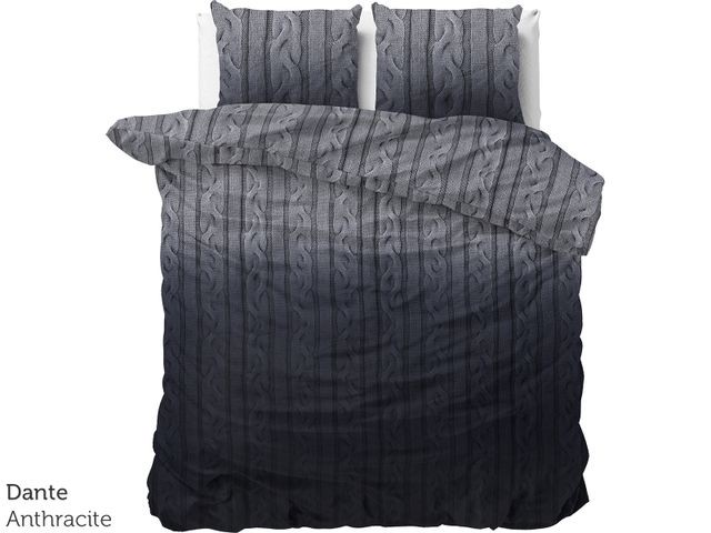Dreamhouse Dante Flanell-Bettwäsche | Anthrazit | 240 x 200/220 cm