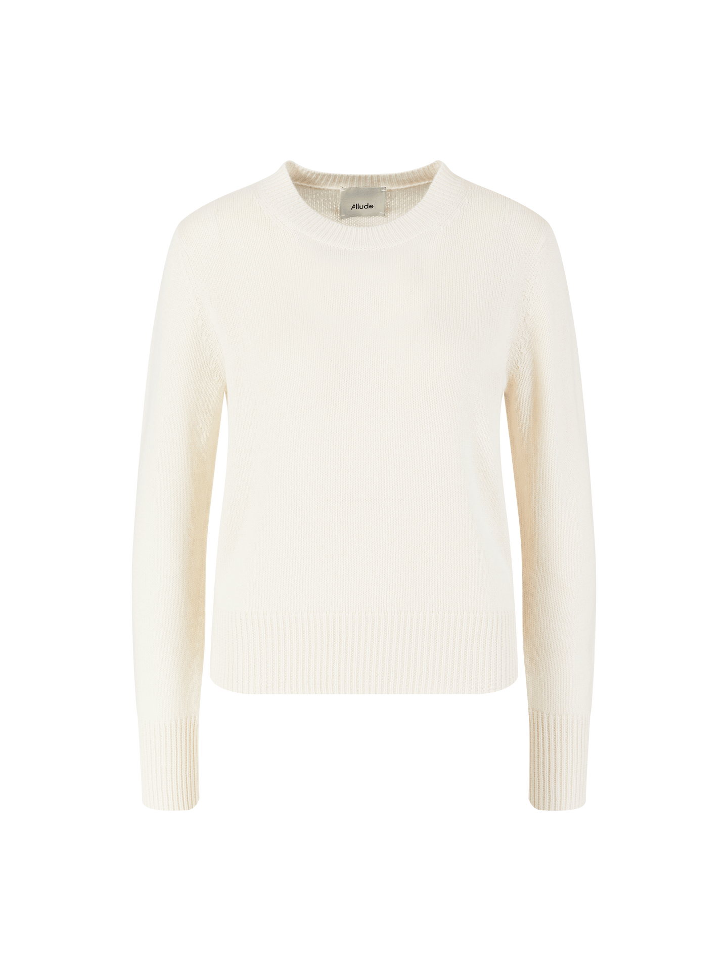 Rundhalspullover aus Cashmere Crème