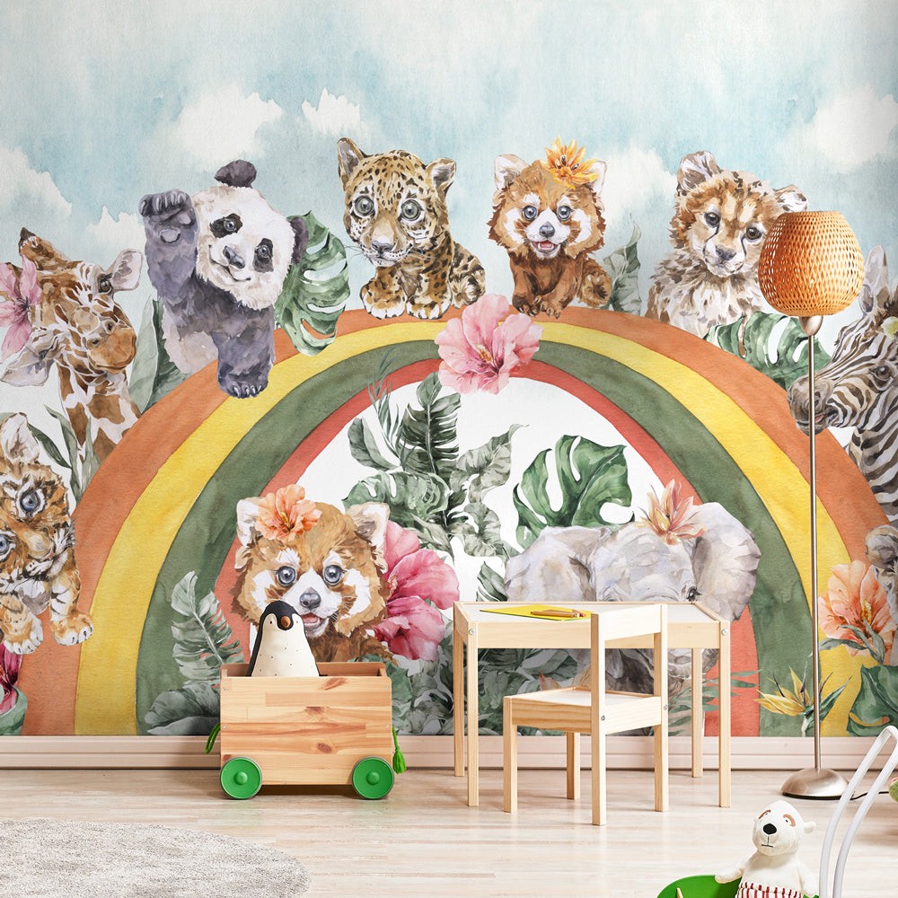 Dschungel Regenbogen Fototapete