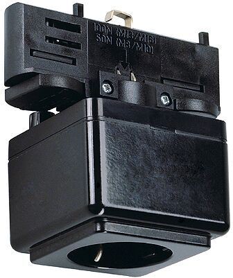 EUTRAC Schienen-Steckdose, schwarz