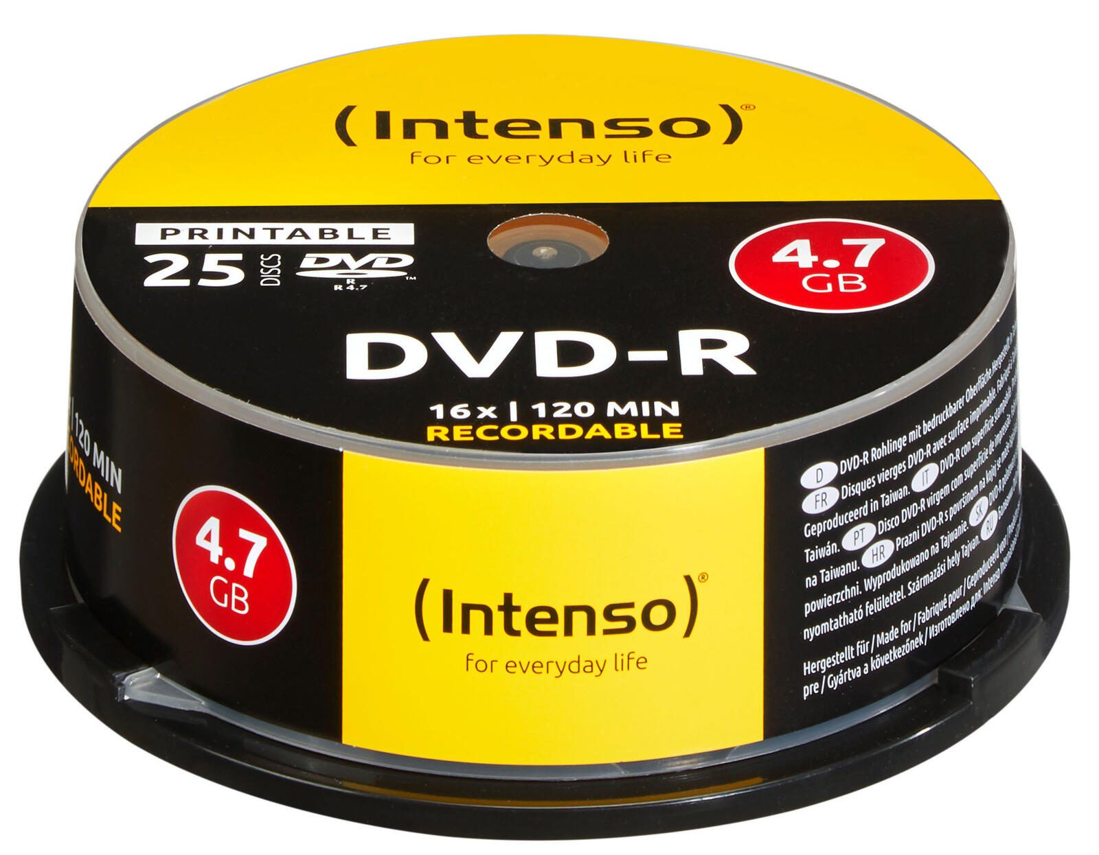 Intenso DVD-R 4,7GB bedr. 25er Spindel