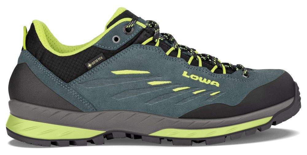 Lowa Delago GTX LO Herren Wanderschuh petrol/limone UK 11