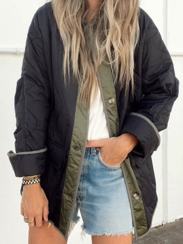 Blousons Décontracté Plain Automne Polyester Aucune élasticité Ample Manches Longues Régulier Blouson Aviateur pour Femmes