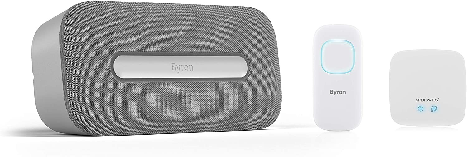 Byron DBY-25931HW Kabellose Funkklingel Türklingel Set  +Smartwares Link