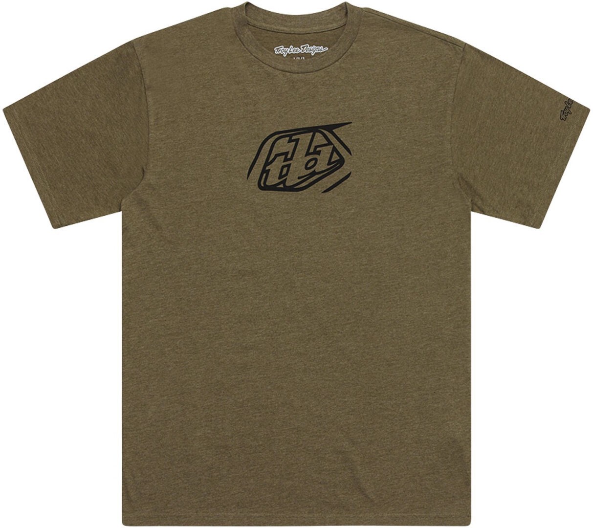 Troy Lee Designs Badge T-shirt a maniche corte, nero-verde, dimensione XL per uomo