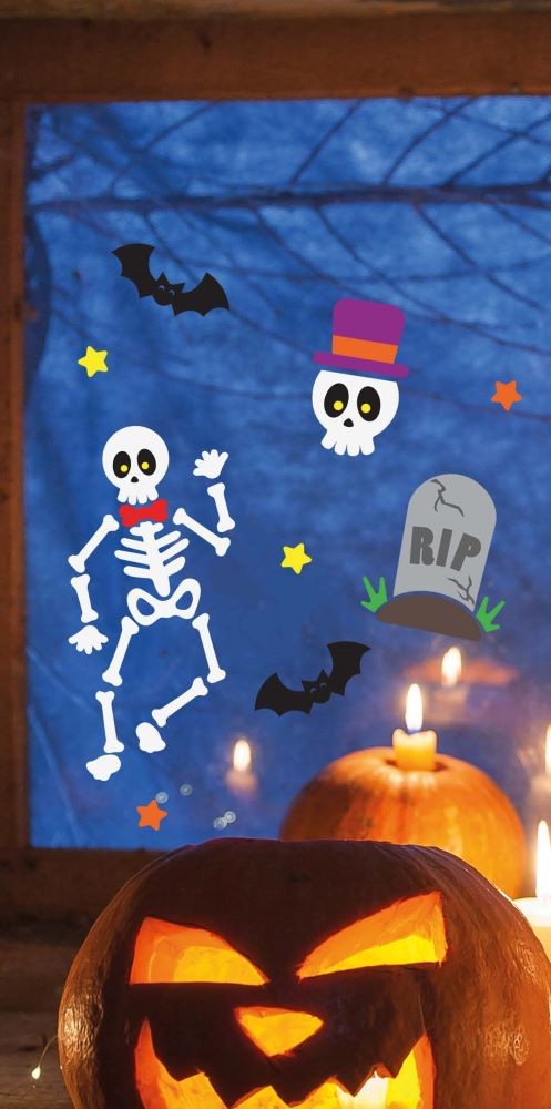 Fenster-Gelsticker - Herr Skelett