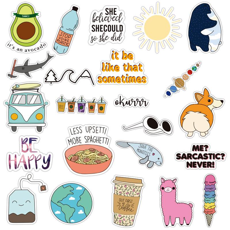 Petite valise de skateboard Skateboard Skateboard Trollaçon SuitCase Notebook Stickers de dessin animé