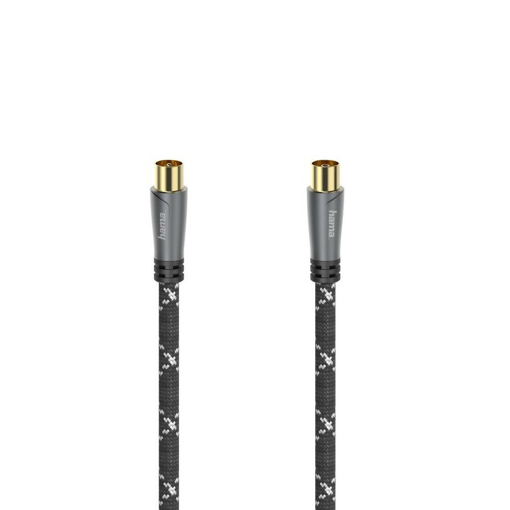 Hama Koaxialkabel 5 m Koaxial Schwarz, Grau