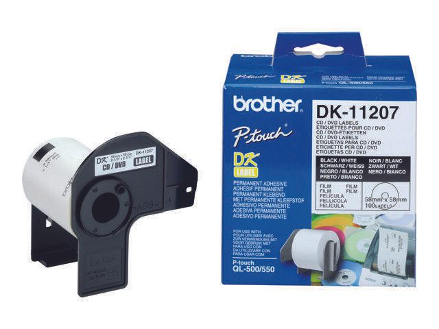 Brother DK-11207 - CD/DVD Etiketten - Rolle 100 Stück