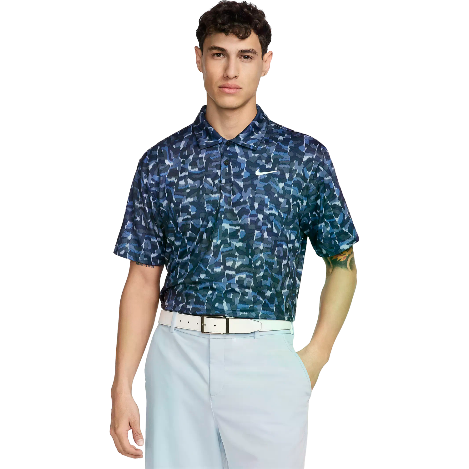 Nike Golf Konfetti til Polo Tour, mørkeblå/sort