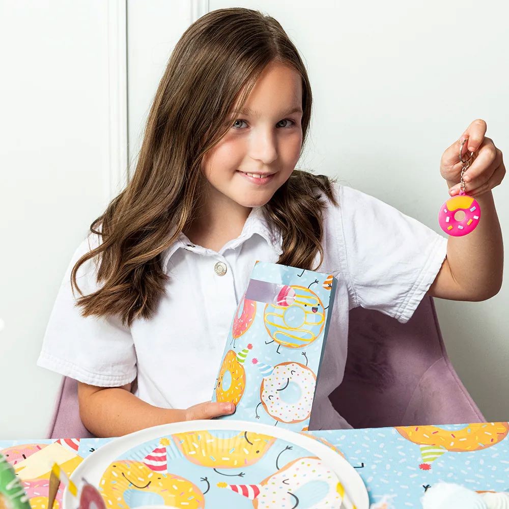 4 Happy Donut Schlüsselanhänger 4,5cm