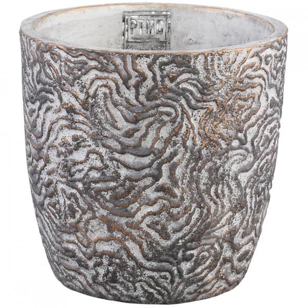 PTMD Blumentopf Leena L grau 17 cm