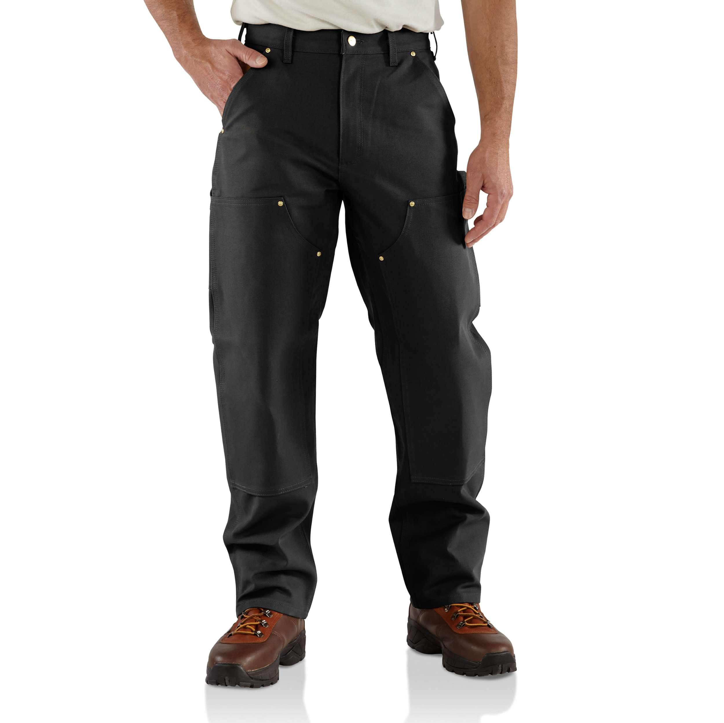 Carhartt Herren Latzhose - b01 loose straight firm duck double front dungaree - Schwartz - W28 (L30)