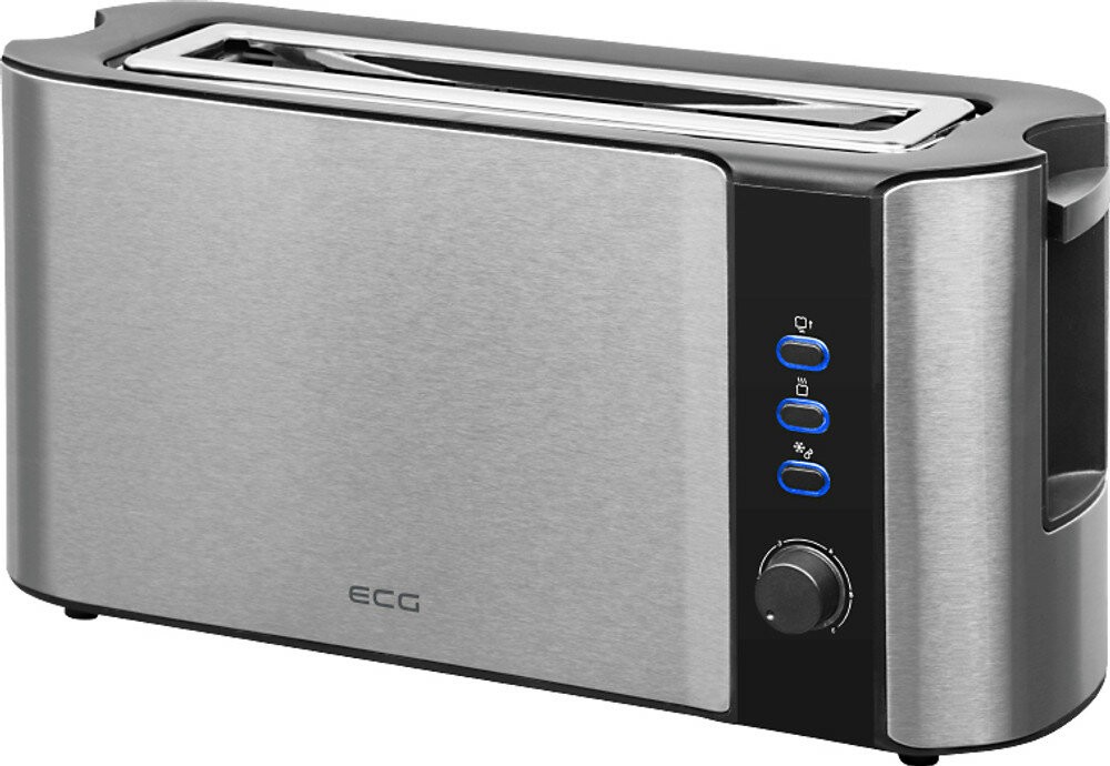 ECG ST 10630 SS Toaster 2 Scheibe(n) 1000 W Schwarz, Silber