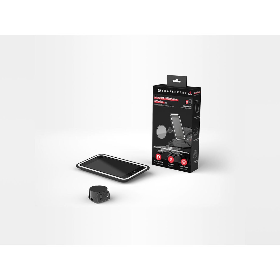 Shapeheart Scooter Bundle Magnetic Mirror Smartphone Holder, black, Size XL