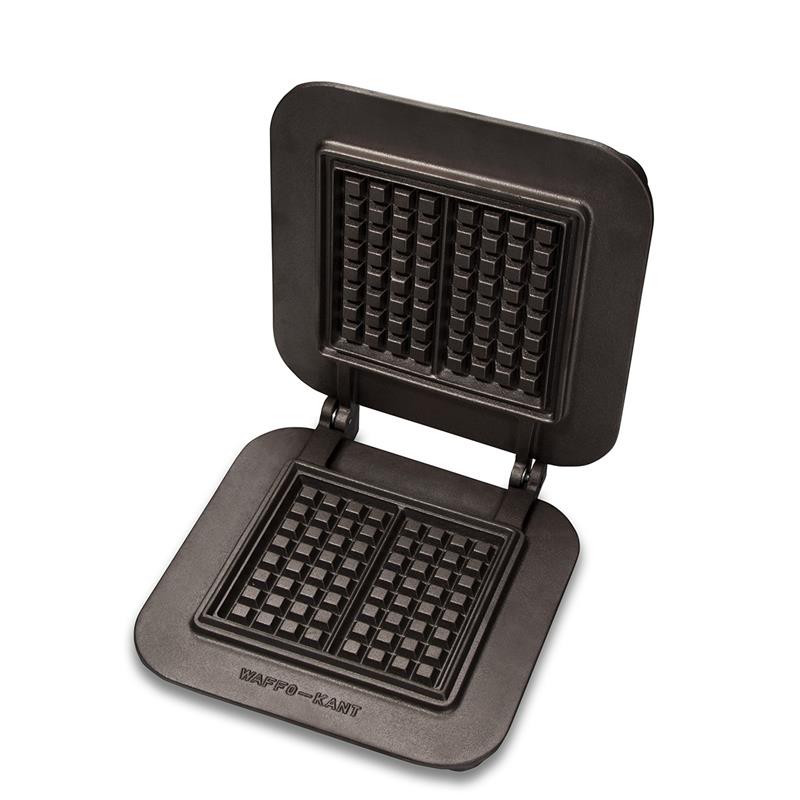 Backplatte Kantwaffel für Backsystem I & II - 2 Waffeln à 15,3 x 8 x 1,9 cm - Gusseisen - Waffeleisen Backplattensatz