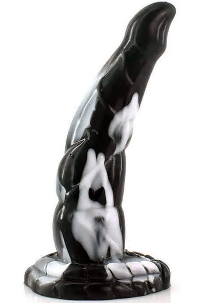 Lonykle Dildo Schwarz/Weiß 21,5 cm