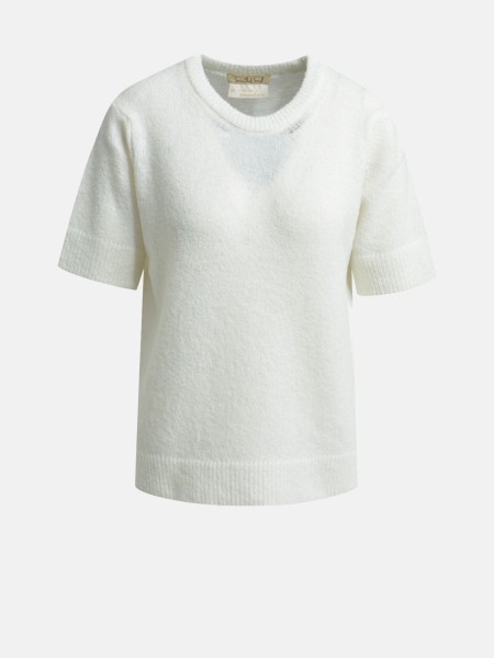 SMITH & SOUL Damen Kurzarmpullover, creme