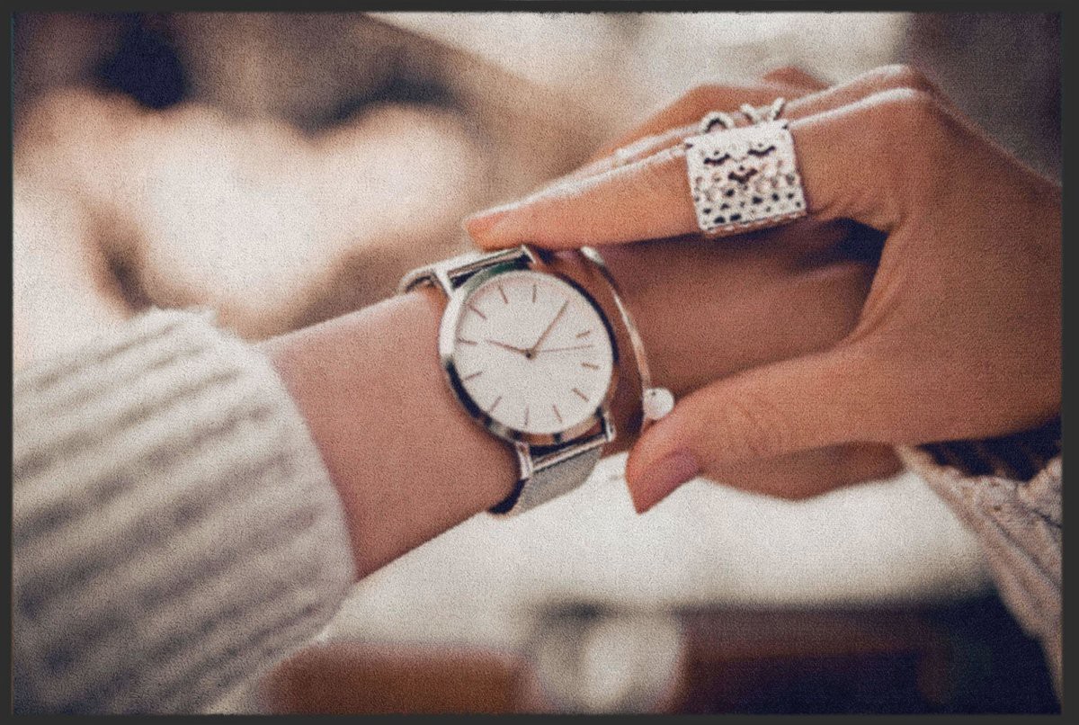 Fussmatte Uhr 6308