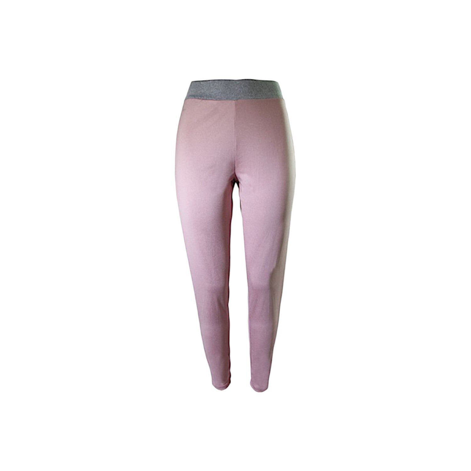 Damen Sport Leggings » melierte Yogahose mit praktischer Tasche » Yogaleggins Formender Effekt - Rosa / XXL