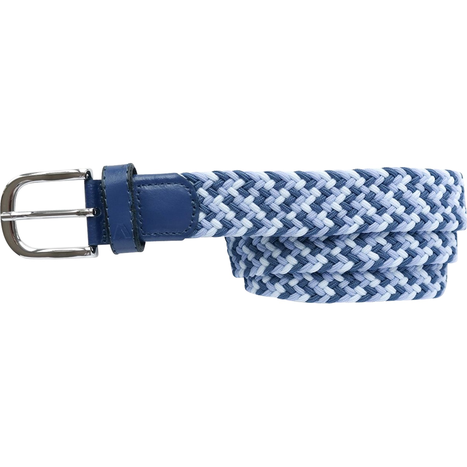 Alberto Gürtel Multicolor Braided, blau/hellblau/weiß