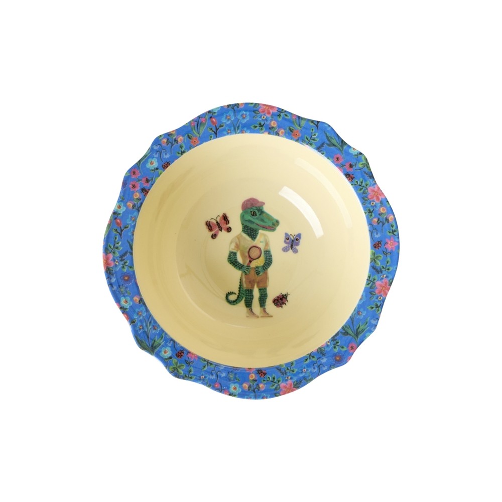 Rice Melamin Vintage Schüssel Nathalie Lété Print / Blau 250ml