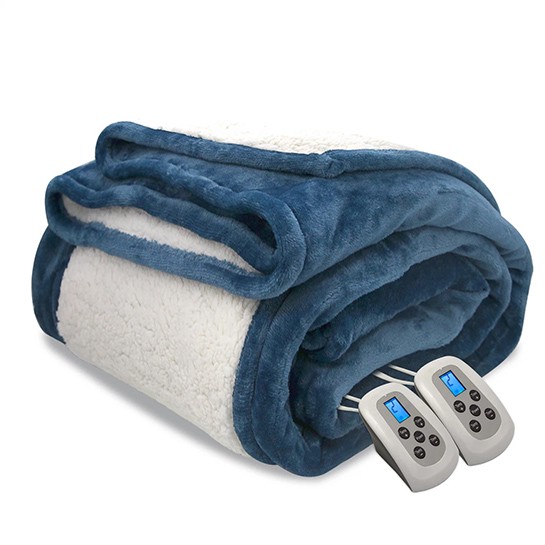 Elektrische Sherpa-Fleece-Decke 150 x 180 cm