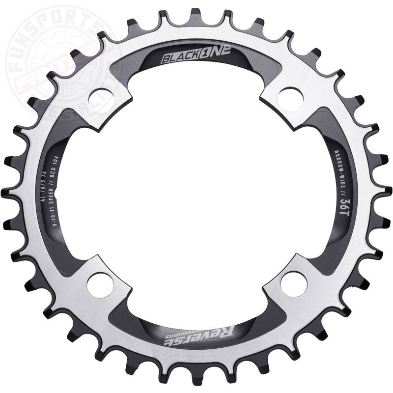 Reverse Narrow E-Bike Kettenblatt 1x10,11,12 - fach 36 Zähne 104mm schwarz