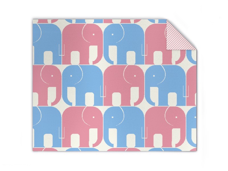 Babydecke bunte Elefanten