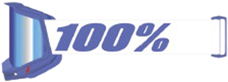 100% Accuri II OTG Essential Motocross Brille, weiss-blau für Männer