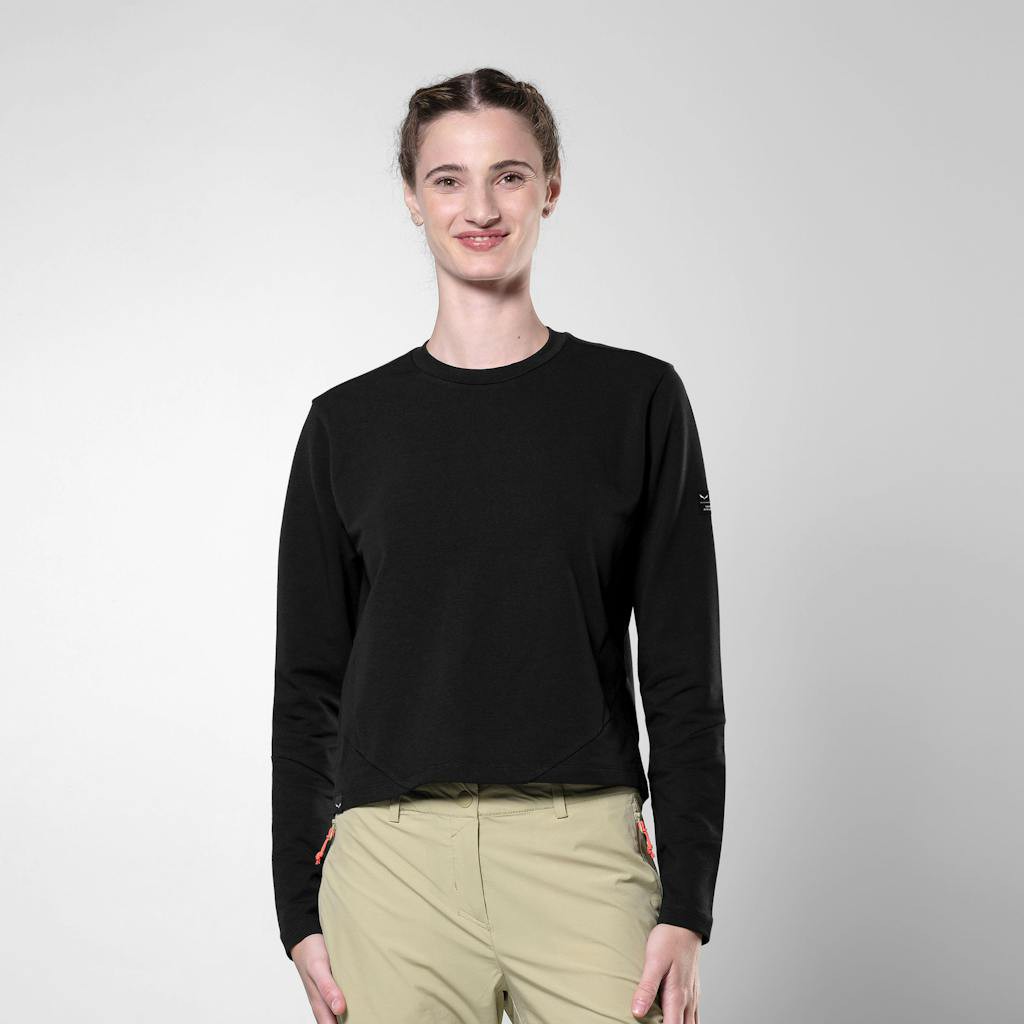 SALEWA - Fanes Dry'Ton Pullover Damen - Schwarz (Gr.44)