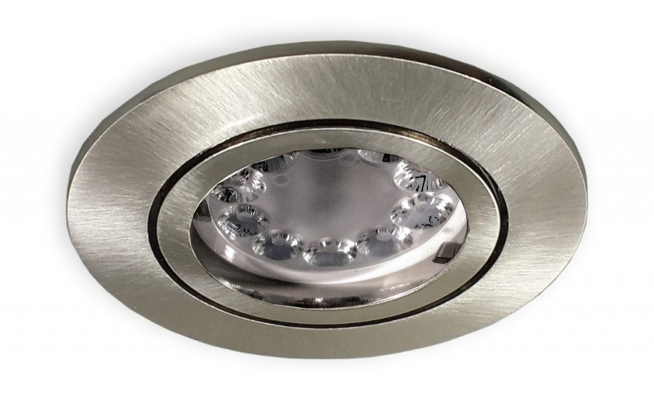 LED Einbaustrahler CCT GU10 dimmbar 68 mm Lochbohrung alu geb�rstet 5,5W 230V