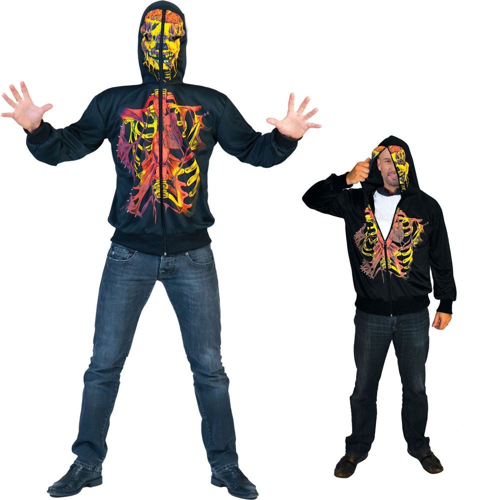 Schauriger Skelett Kapuzenpullover