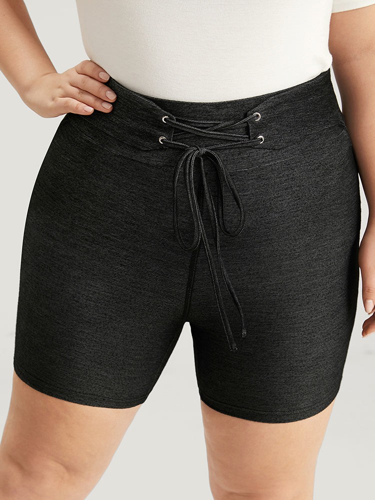 Plus Size Women Dailywear Plain Heather High stretch Skinny High Rise Casual Leggings BloomChic