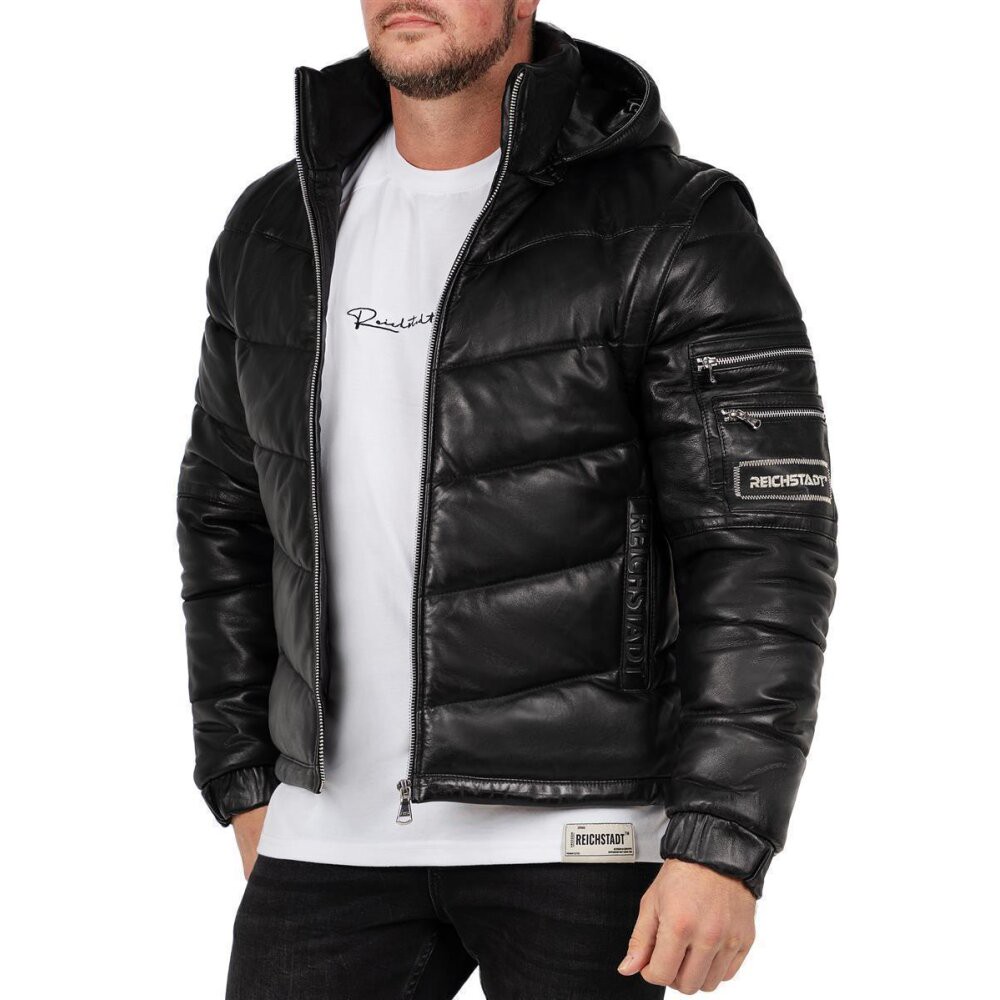 Reichstadt Regular Fit Jacke Herren Echtleder 22RS032LUX Black S