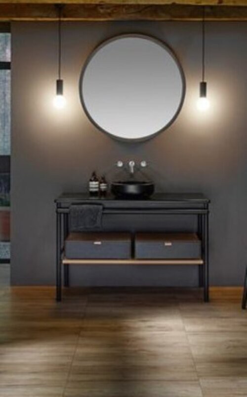 Burgbad Mya Keramik-Aufsatzwaschtisch inklusive Waschtischunterschrank, 1200mm, SFKH120F3192C0038