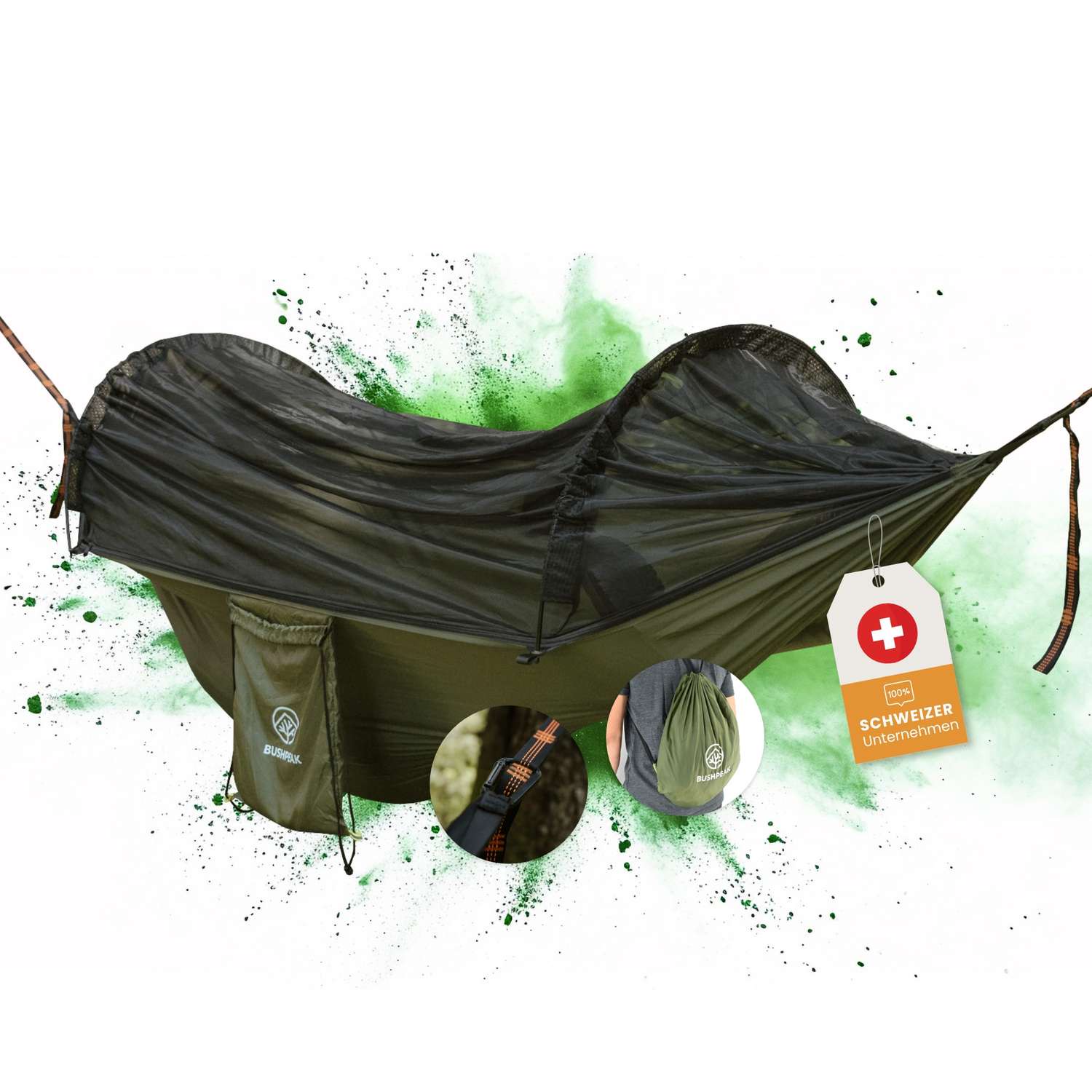 Bushpeak Hängematte mit Moskitonetz - Shield Pro