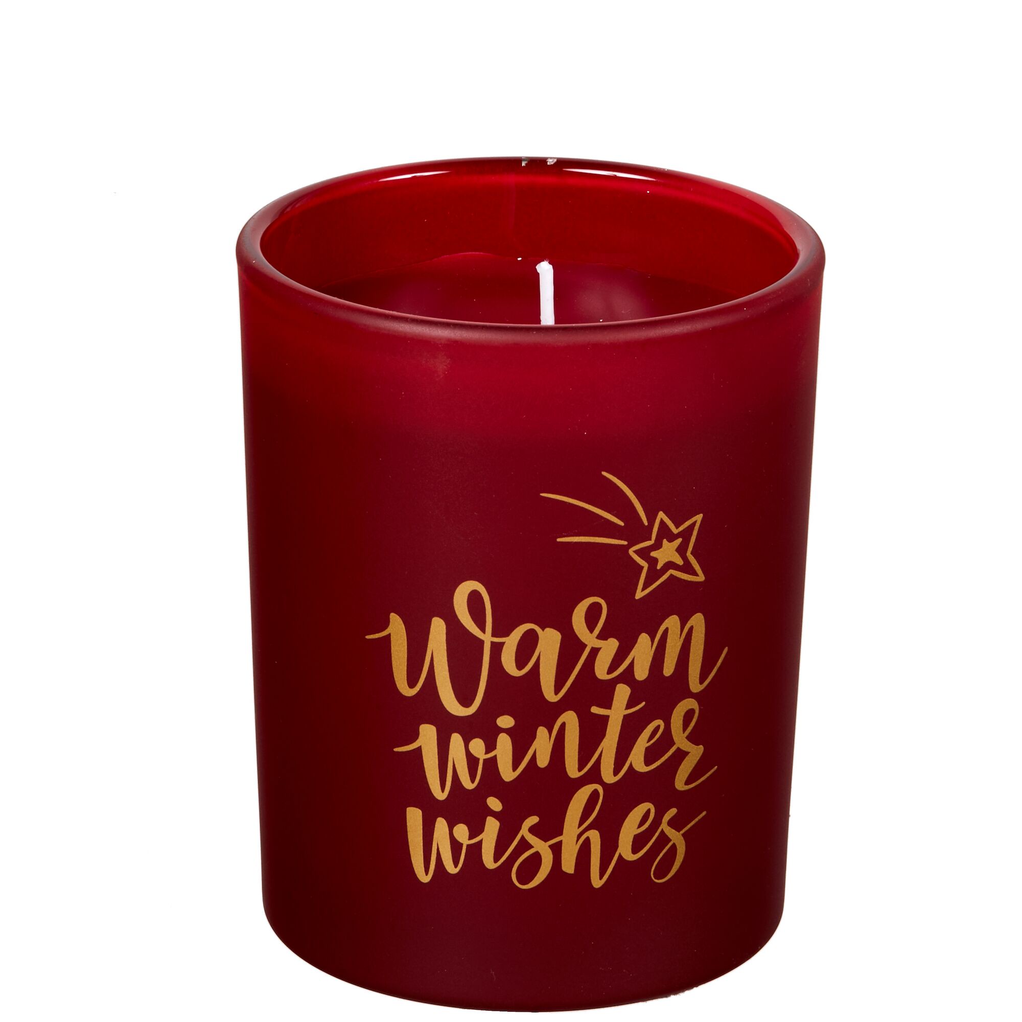Duftkerze Weihnachten Fireside Warmth - kukicha winter tea in Glas "Warm Winter Wishes" 45 h
