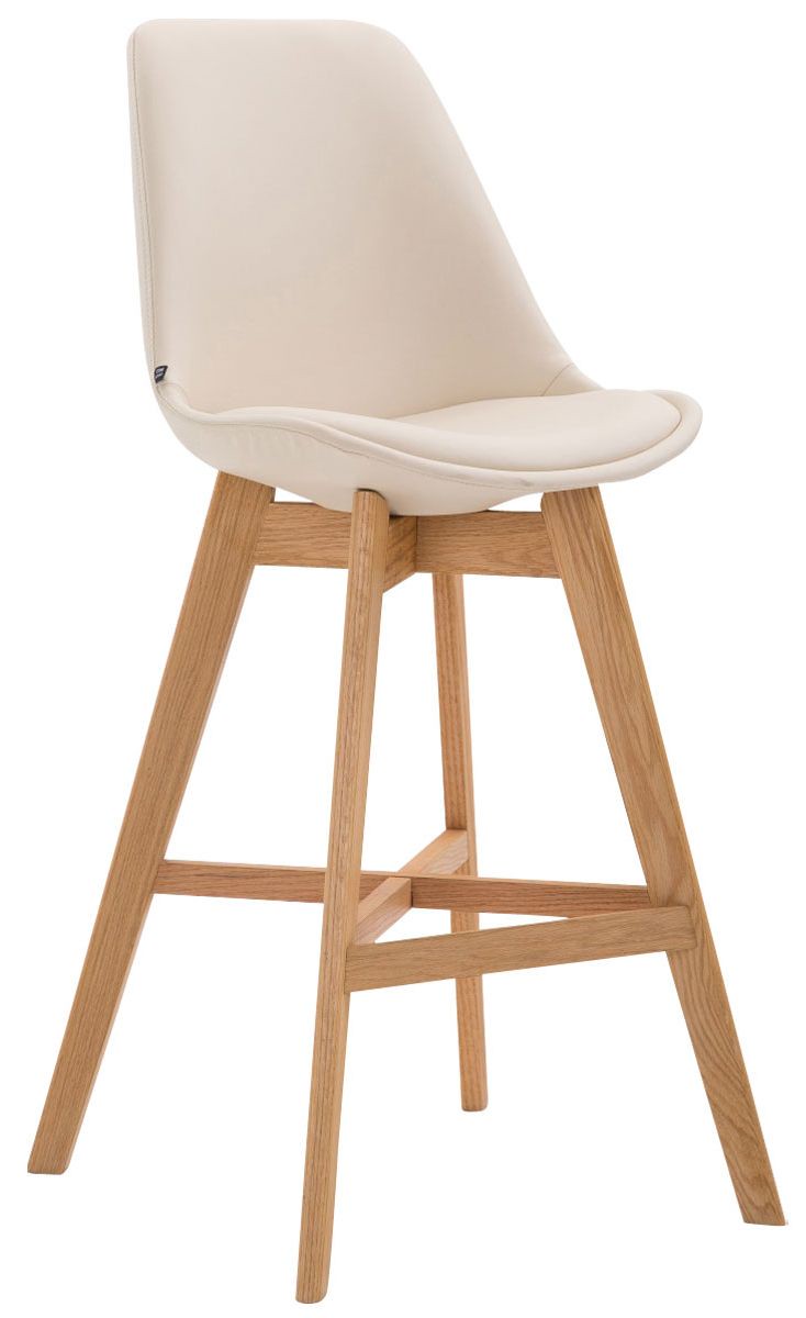 2er Set Barhocker Cannes Kunstleder natura creme 