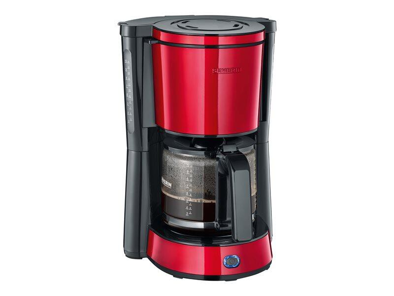 SEVERIN KA 4817 Kaffeemaschine, Fire Red Metallic/Schwarz