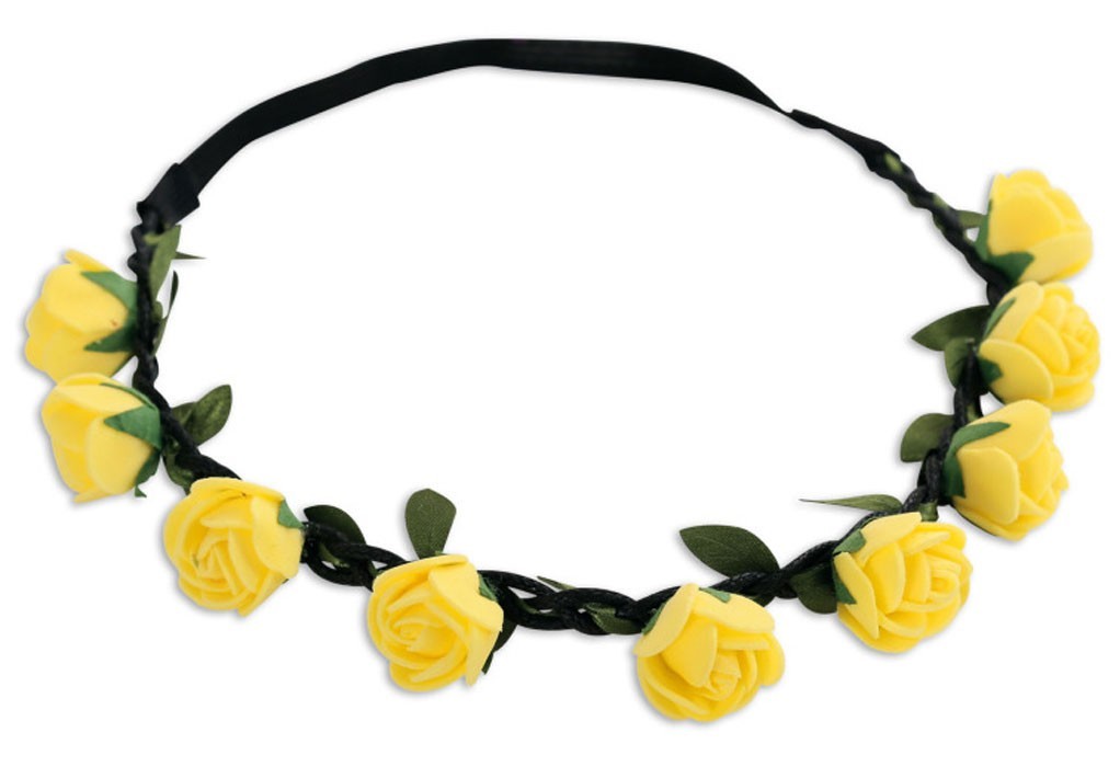 Gelb-Grünes Blümchen Haarband