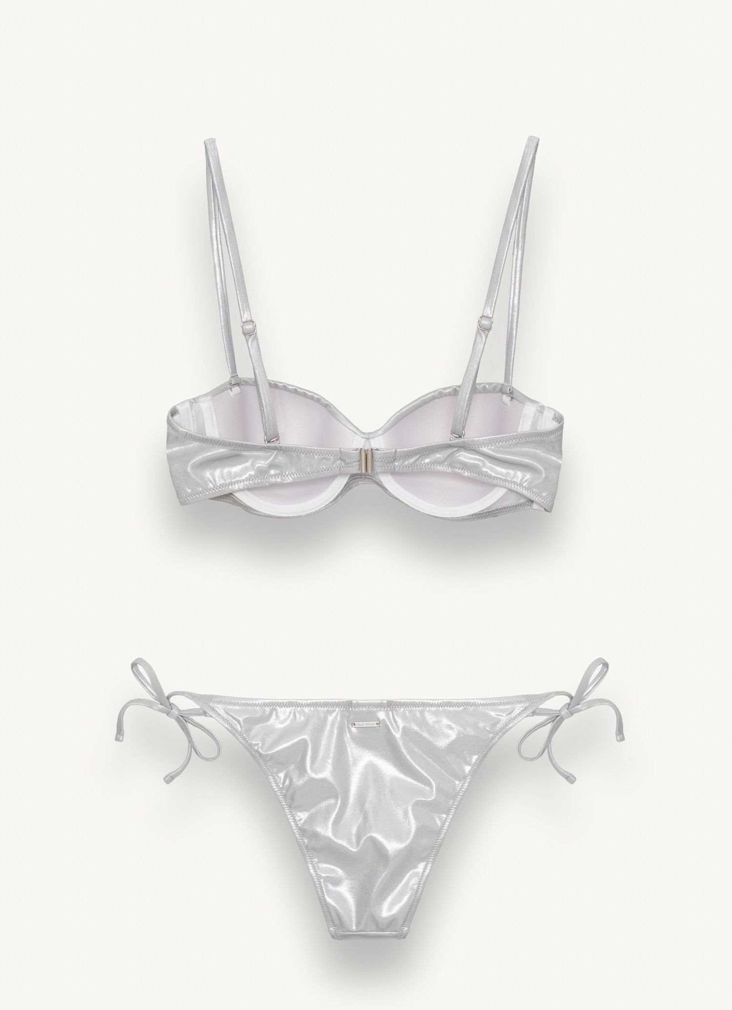 Colmar, Balconette-bikini Mit Glitter-beschichtung, Farbe: Weiß, Größe: XS