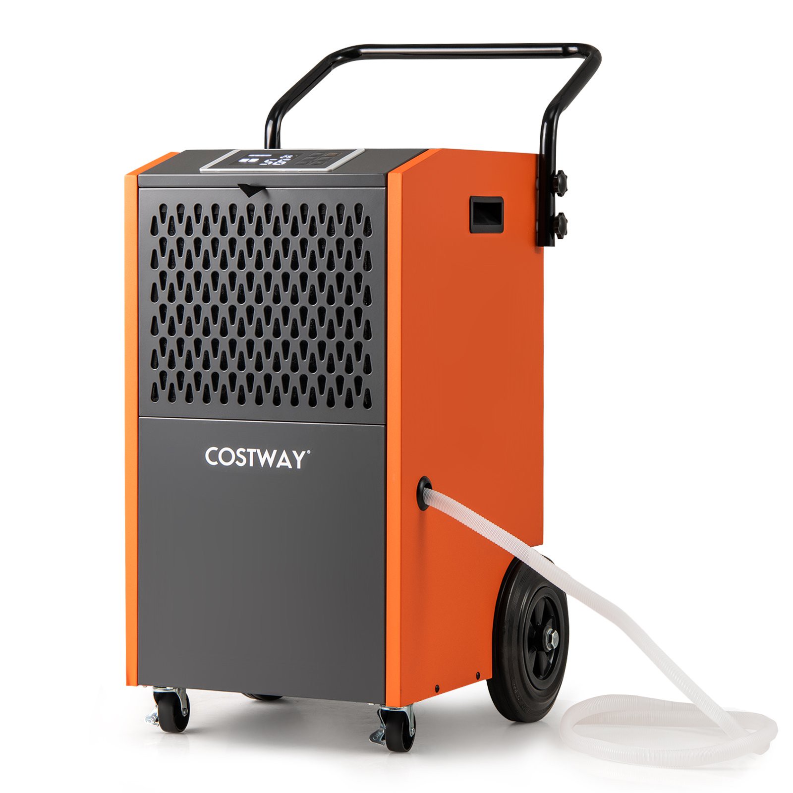 73 L/Tag Kommerzieller Luftentfeuchter Industrieller Bautrockner mit Ablaufschlauch & 24H Timer Orange