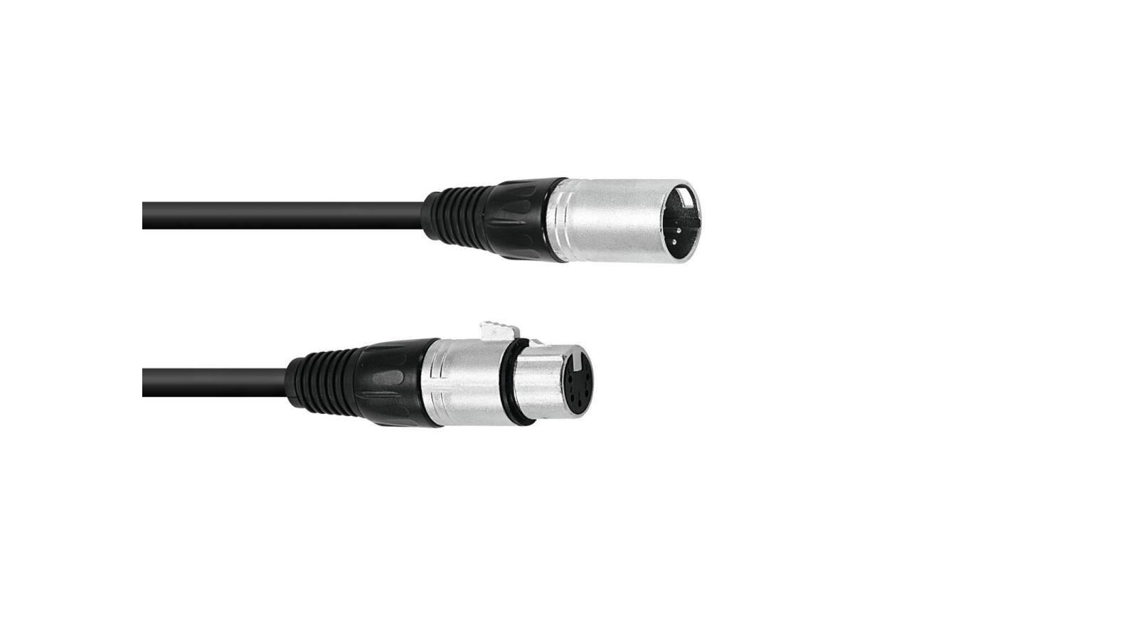 OMNITRONIC XLR Kabel 5pol 1m sw