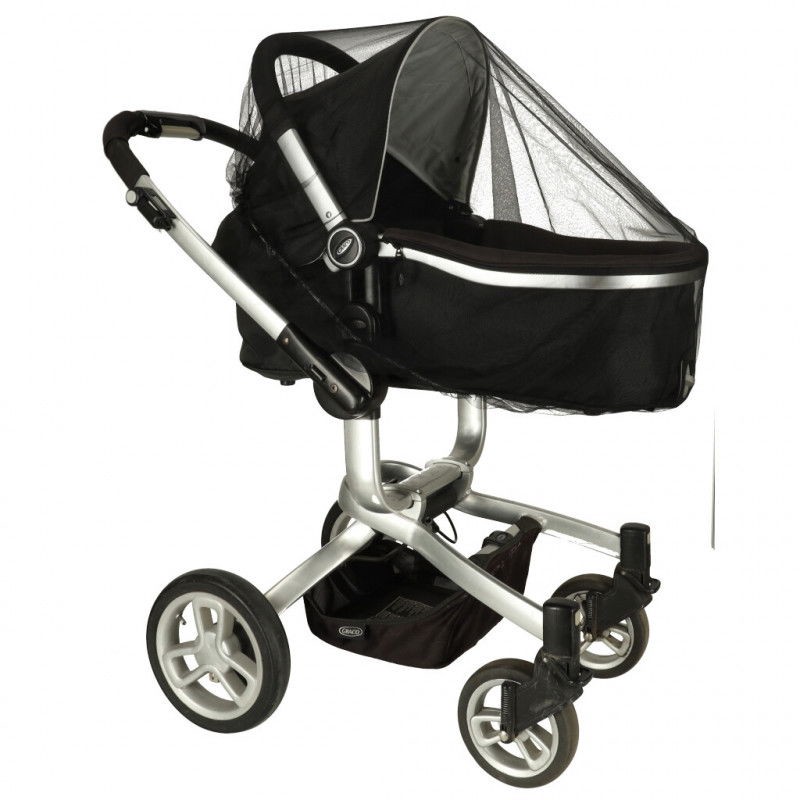 Atmungsaktives schwarzes Moskitonetz für Kinderwagen, 140 cm