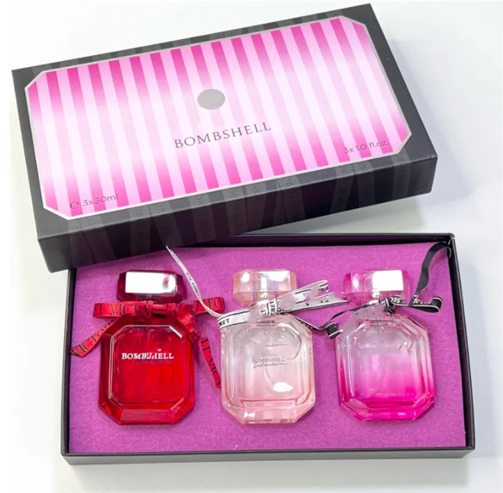New Secret Fragrance Set For Lady 30ml*3pcs/set LOVE Perfume Bombshell Goddess Parfum Spary Long Lasting High Quality With Gift Box Birthday Gift