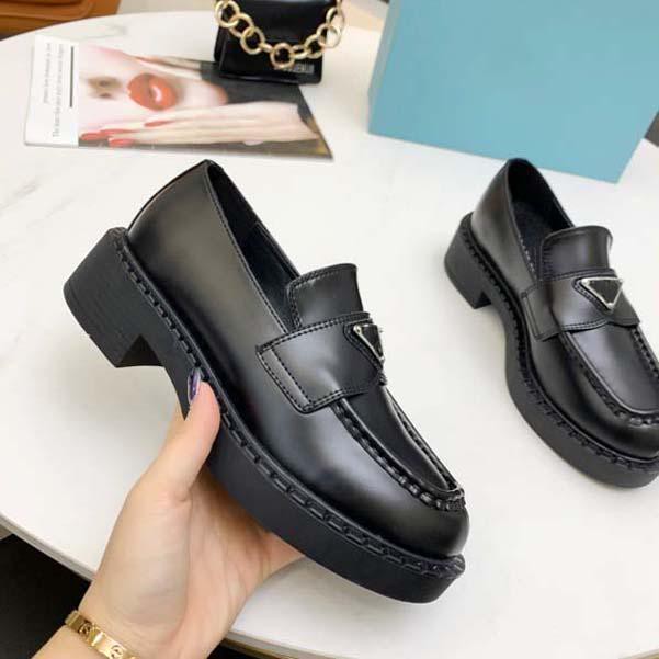 2022 Autumn Luxury Designer Brand Espadrilles Women Casual Shoes Flat Sole Platform Scarpe Leather Slip on Sneaker Thick Heel Loafers Chaussures